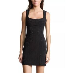 Amur Vinny Crystal Embellished Mini Dress in Black 4